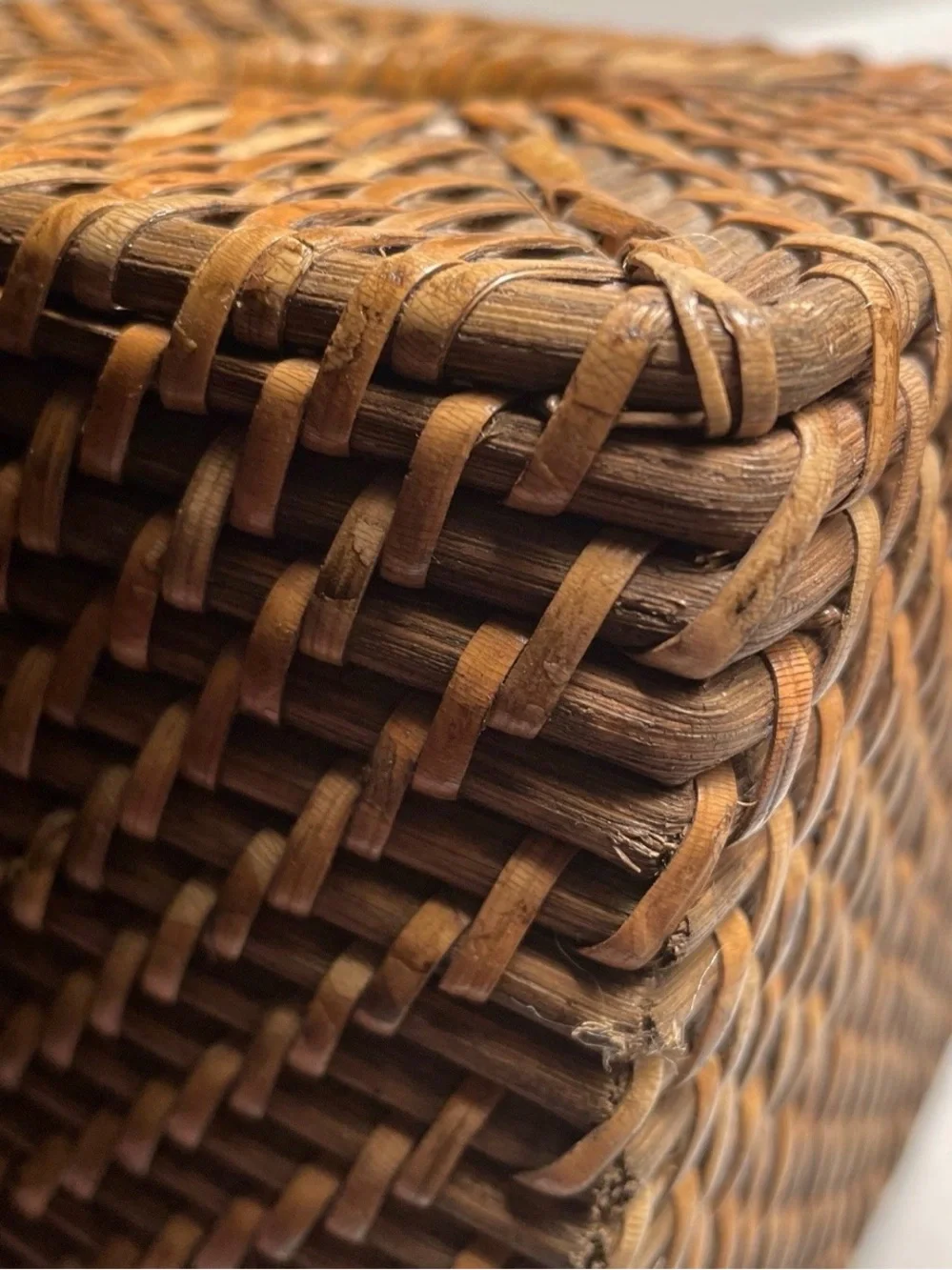 Woven Rattan Square Tissue Box Cover - Natural Brown. Crate and barrel.